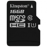 KINGSTON microSDHC 16Gb Class 10 Canvas Select (SD адаптер) SDCS/16GB