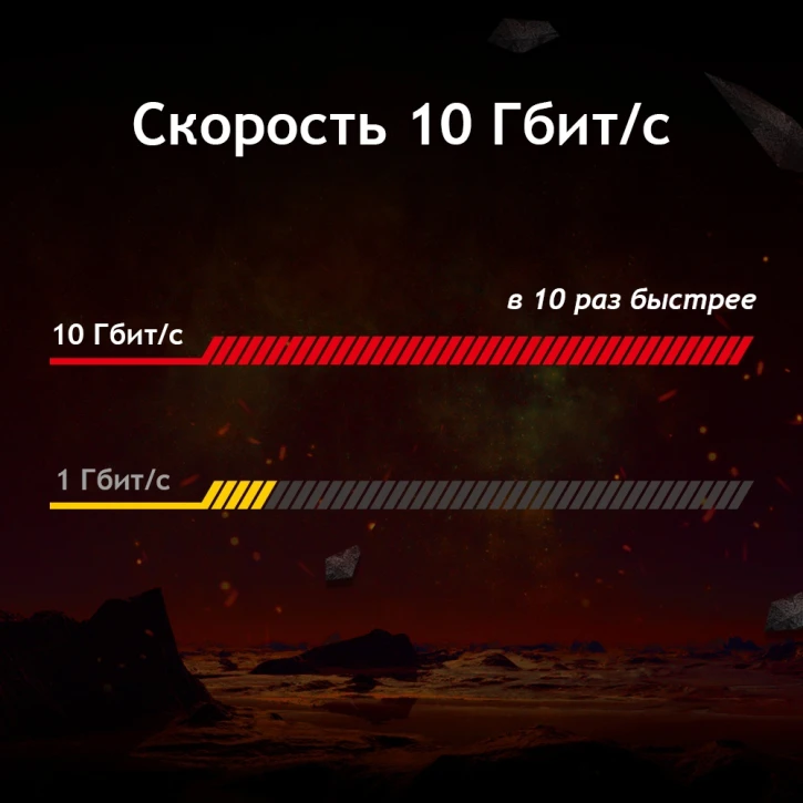 Эта сетевая карта TP-Link поддерживает скорость в 10 Гбит/с