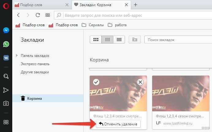 Где корзина в Опере: самая актуальная инструкция