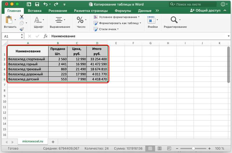 Как перенести таблицу из Word в Excel: 2 способа