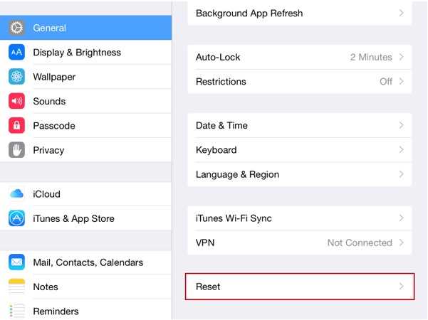 Как сбросить iPad до заводских настроек