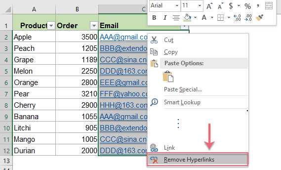 Как убрать гиперссылку в Excel: все способы