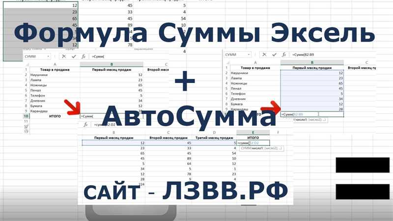 Как в Excel посчитать сумму в столбце автоматически