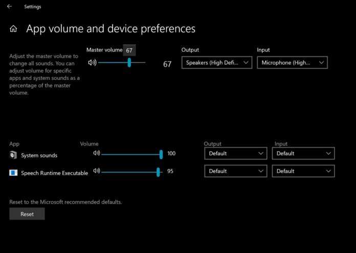 Микшер громкости Windows 10 — подробная информация