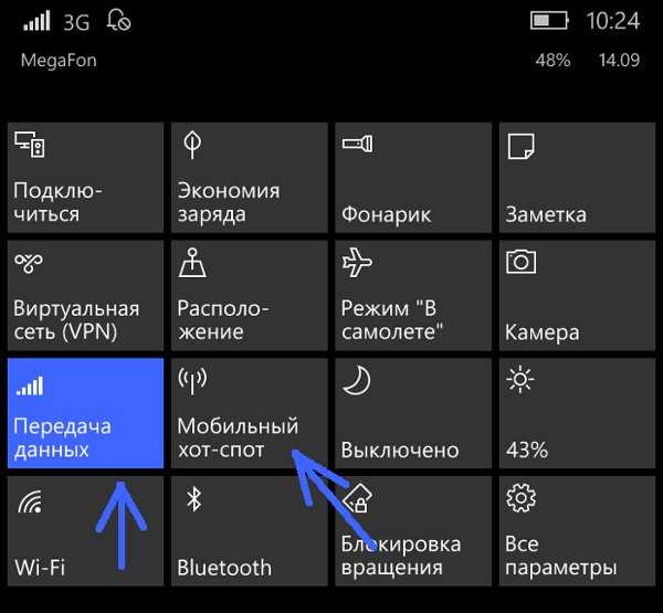 Мобильный хот-спот в Windows 10. Запуск точки доступа простым способом