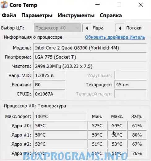 Мониторинг температуры процессора и видеокарты: программы