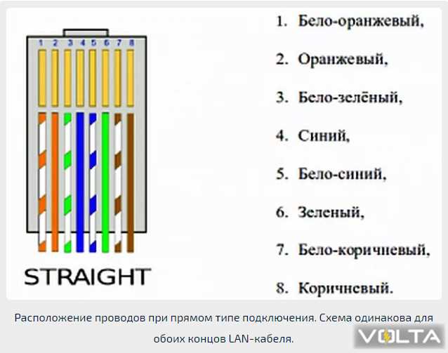 Обжим витой пары: правильная схема обжима кабеля для интернета