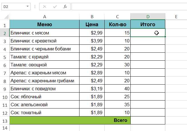 Относительные и абсолютные ссылки в Excel