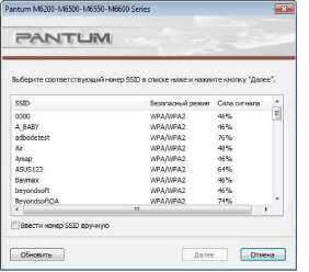Pantum M6500W: настройка Wi-Fi в режиме инфраструктуры и напрямую