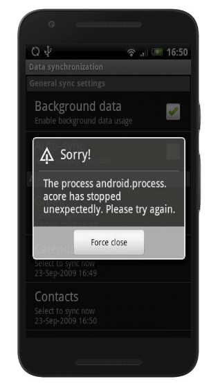 Произошла ошибка Android Process Acore: как исправить и починить телефон