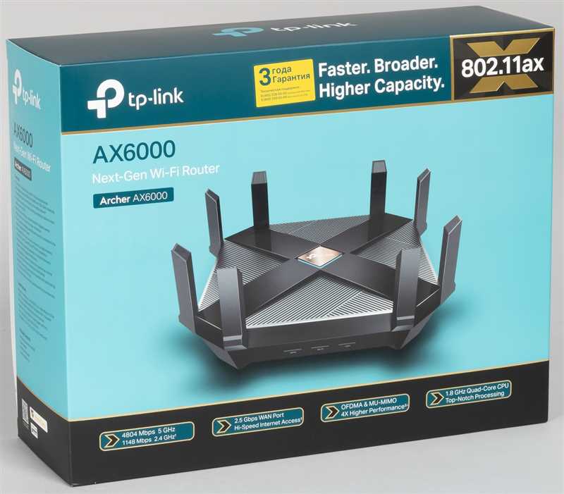 TP-Link Archer AX6000 – сверхскоростной и мощный роутер с поддержкой Wi-Fi