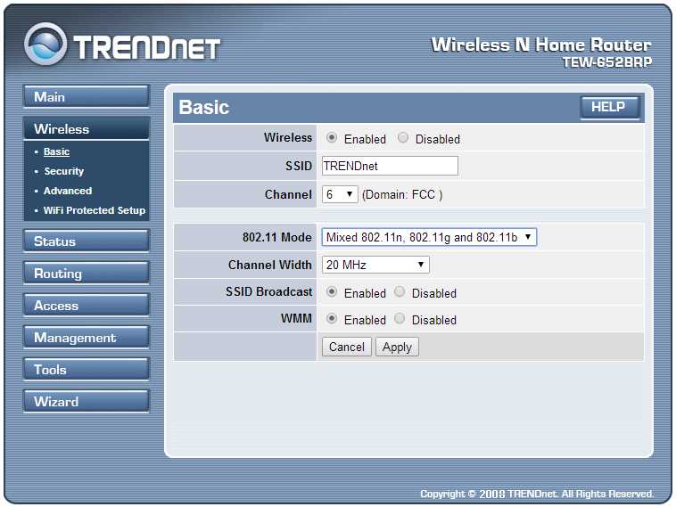 TRENDnet TEW-652BRP: настройка интернета и Wi-Fi